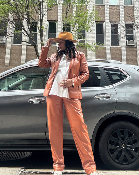 Whitney Allysyn Cognac Capsule Blazer and Pants
